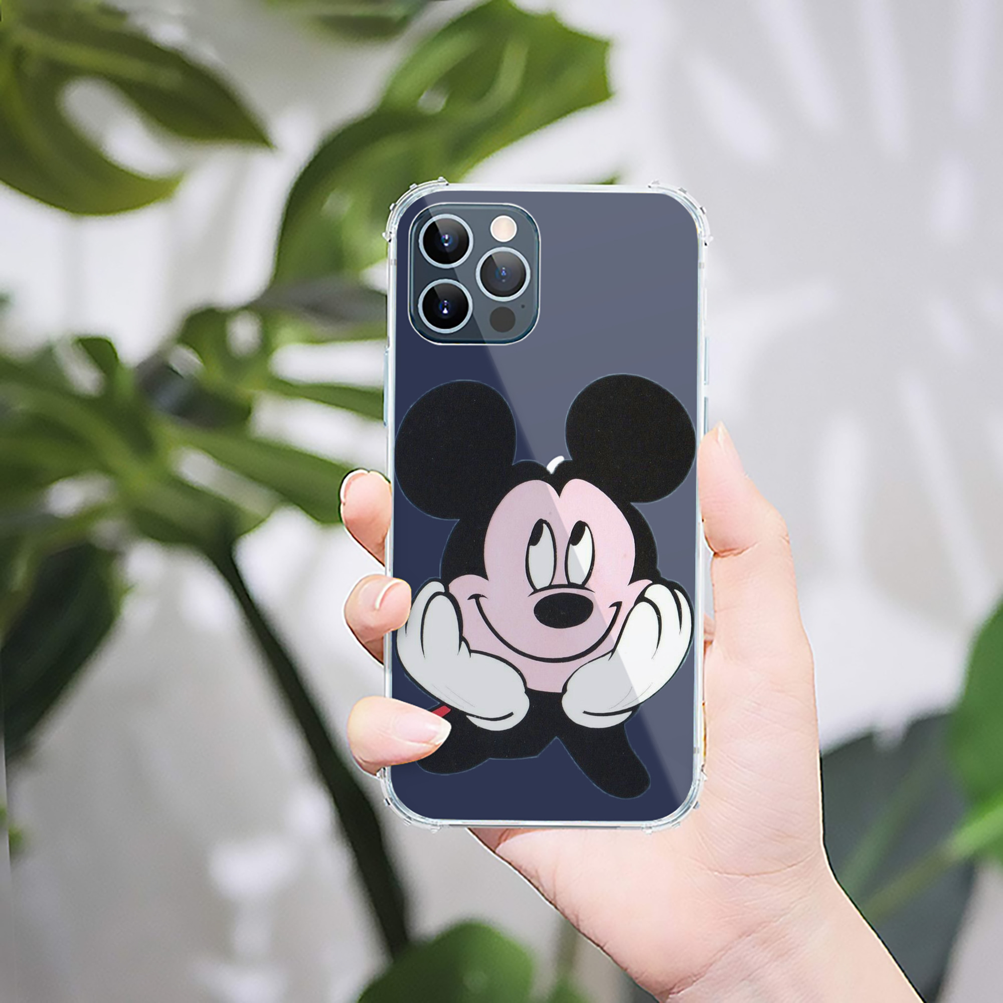 （画像用） ミッキーマウス Mickey Mouse 【iPhone 12シリーズ対応】透明スマホケース（クリアソフトケース）